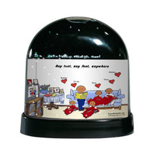 Little Angels 4, with Male - Friendly Folks Personalized Snow Globe