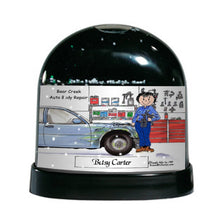 Auto Body Repair, Female - Friendly Folks Personalized Snow Globe