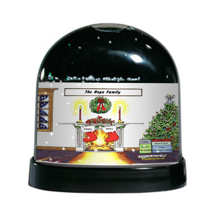 Christmas Stocking 2 - Friendly Folks Personalized Snow Globe
