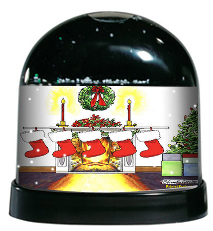 Christmas Stocking 5 - Friendly Folks Personalized Snow Globe