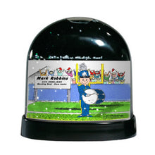 Marching Band, Bass Drum (white uniform), Male - Friendly Folks Personalized Snow Globe