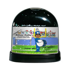 Marching Band, Bass Drum (blue uniform), Female - Friendly Folks Personalized Snow Globe