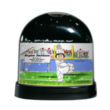 Marching Band, Bass Drum (white uniform), Female - Friendly Folks Personalized Snow Globe