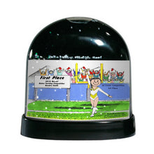 Baton Twirler (white leotard), Female - Friendly Folks Personalized Snow Globe