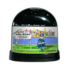 Marching Band, Drum Snare (blue uniform), Male - Friendly Folks Personalized Snow Globe