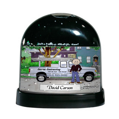 Pick Up Truck (blue), Male - Friendly Folks Personalized Snow Globe