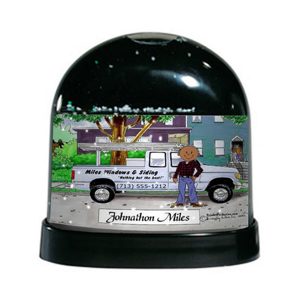 Pick Up Truck (blue), Male - Friendly Folks Personalized Snow Globe