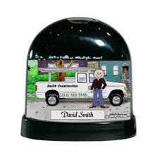 Pick Up Truck (white), Male - Friendly Folks  Personalized Snow Globe