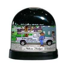 Pick Up Truck (blue), Female - Friendly Folks Personalized Snow Globe