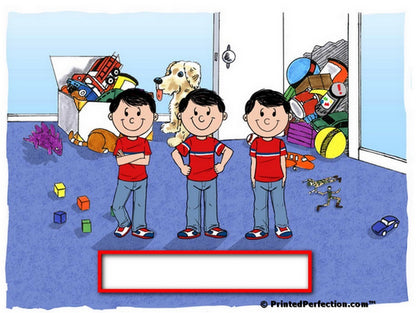 Triplet Boys, Brothers, Friends - Friendly Folks - Snow Globe