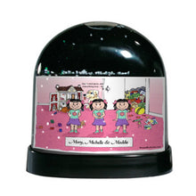Triplet Girls, Sisters, Friends - Friendly Folks Personalized Snow Globe