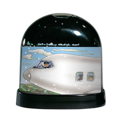 Pilot, Commercial, Male - Friendly Folks Personalized Snow Globe