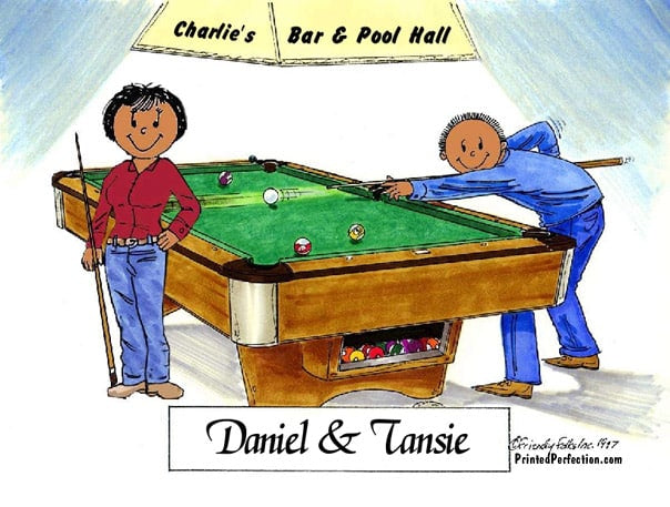 Pool Player - Billiards, Couple - Friendly Folks image 1