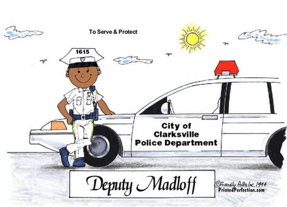 Police Officer - White Uniform, Male- Friendly Folks image 1