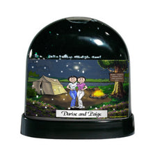 Camping Friends, 2 Females - Friendly Folks Personalized Snow Globe