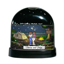 Camping Friends, 2 Females - Friendly Folks Personalized Snow Globe