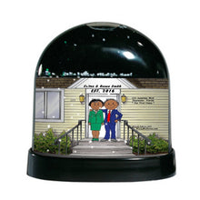 Family Home, Couple - Friendly Folks Personalized Snow Globe