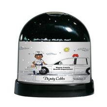 Police Officer (white uniform), Female- Friendly Folks Personalized Snow Globe
