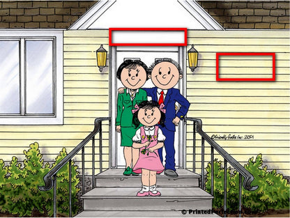 Family Home, Couple with 1 Girl- Friendly Folks Personalized Snow Globe