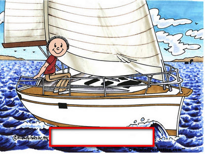 Sailing, Sailboat, Male - Friendly Folks Personalized Snow Globe