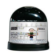 Chef with no Hat, Male - Friendly Folks Personalized Snow Globe