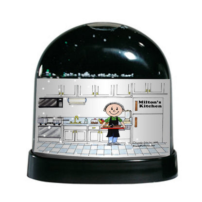 Chef with no Hat, Male - Friendly Folks Personalized Snow Globe