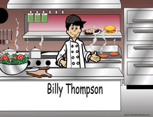 Chef with Cap, Male - NTT Personalized Snow Globe