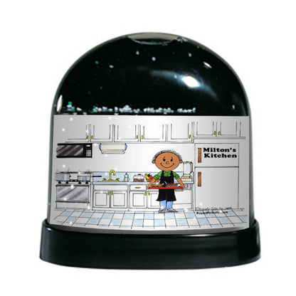Chef with no Hat, Male - Friendly Folks Personalized Snow Globe