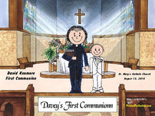 First Communion, Female Priest with Boy - Friendly Folks image 0