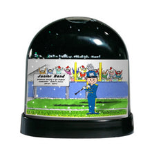 Marching Band, Clarinet (blue uniform), Male - Friendly Folks Personalized Snow Globe
