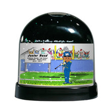 Marching Band, Clarinet (blue uniform), Male - Friendly Folks Personalized Snow Globe
