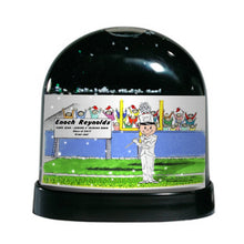 Marching Band, Flute (white uniform), Male - Friendly Folks Personalized Snow Globe