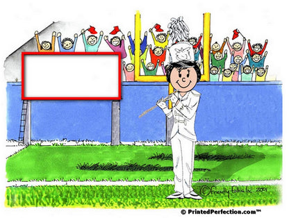 Marching Band, Flute (white uniform), Female - Friendly Folks Personalized Snow Globe