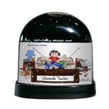 Couch Potato, Movie Buff, Female - Friendly Folks Personalized Snow Globe