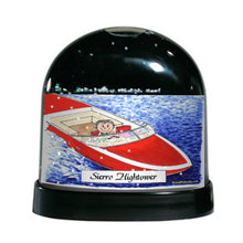 Boating - Speed Boat, Female - Friendly Folks Personalized Snow Globe