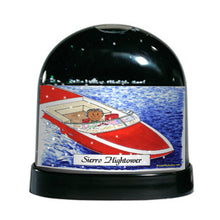 Boating - Speed Boat, Female - Friendly Folks Personalized Snow Globe