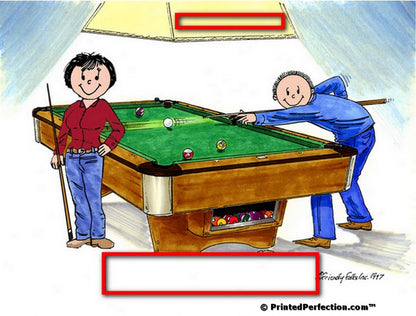 Pool Player, Billiards, Couple - Friendly Folks Personalized Snow Globe