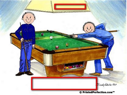 Pool Player, Billiards, Two Males - Friendly Folks Personalized Snow Globe