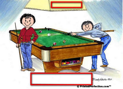 Pool Player, Billiards, Two Females - Friendly Folks Personalized Snow Globe