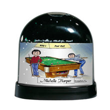 Pool Player, Billiards, Two Females - Friendly Folks Personalized Snow Globe