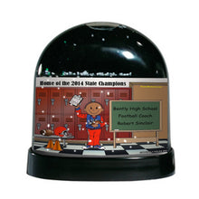 Coach, Football (standard uniform), Male - Friendly Folks Personalized Snow Globe