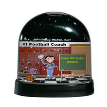 Coach, Football (standard uniform), Female - Friendly Folks Personalized Snow Globe