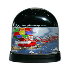 Christmas, Santa in Sleigh - Friendly Folks Personalized Snow Globe