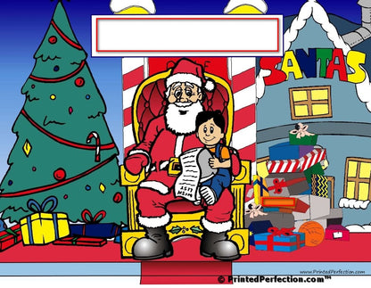 Santa Visit with Boy - NTT Personalized Snow Globe