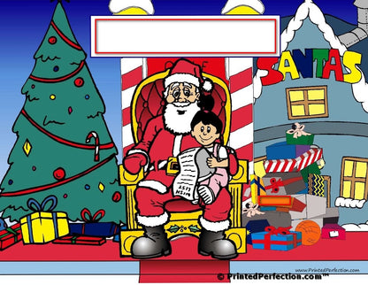 Santa Visit with Girl - NTT Personalized Snow Globe
