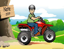 ATV Rider, Male - NTT Personalized Snow Globe