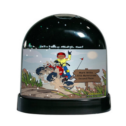 ATV - Four Wheeler Rider, Male - Friendly Folks Personalized Snow Globe