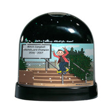 Skateboarding, Skateboarder, Male - Friendly Folks Personalized Snow Globe