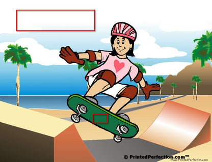 Skateboarding, Skateboarder, Female - NTT Personalized Snow Globe