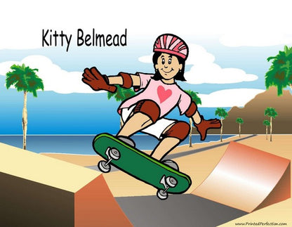 Skateboarding, Skateboarder, Female - NTT Personalized Snow Globe